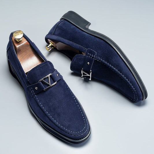 Anthony Loafer - Men's Vegan Suede Buckle Loafers
