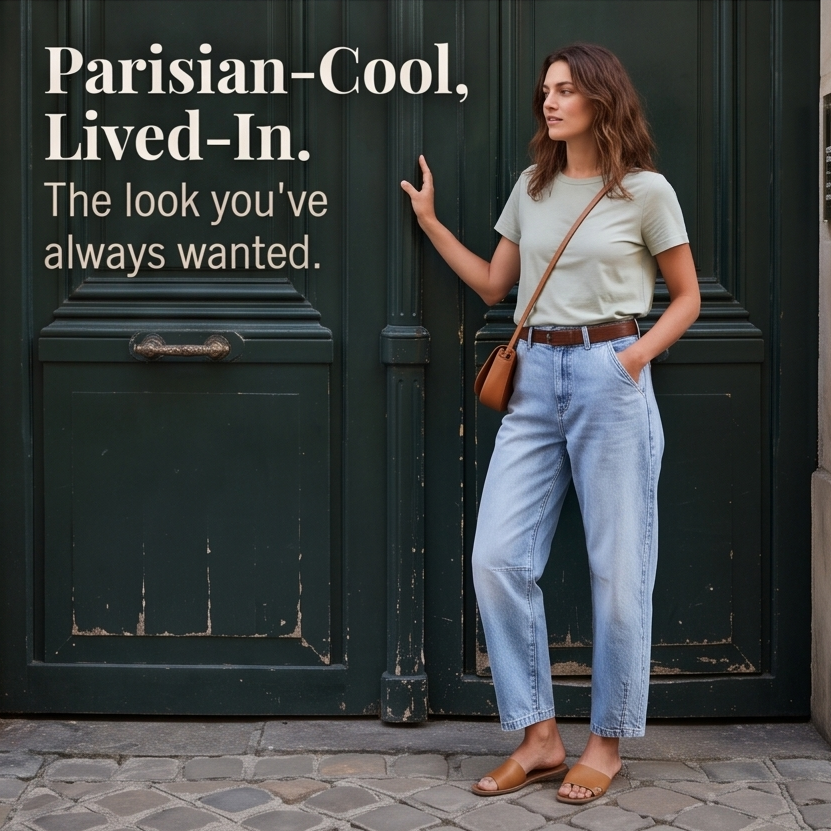 Lumiere Barrel Jeans - Women's High Waisted Cropped Jeans
