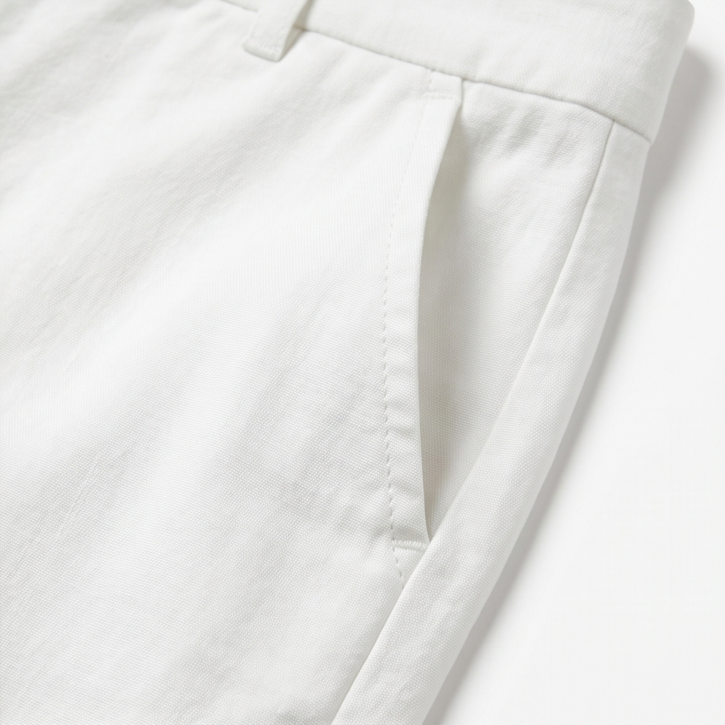 Lunessa Button Hem Pants - Women's Cropped Cotton Trousers