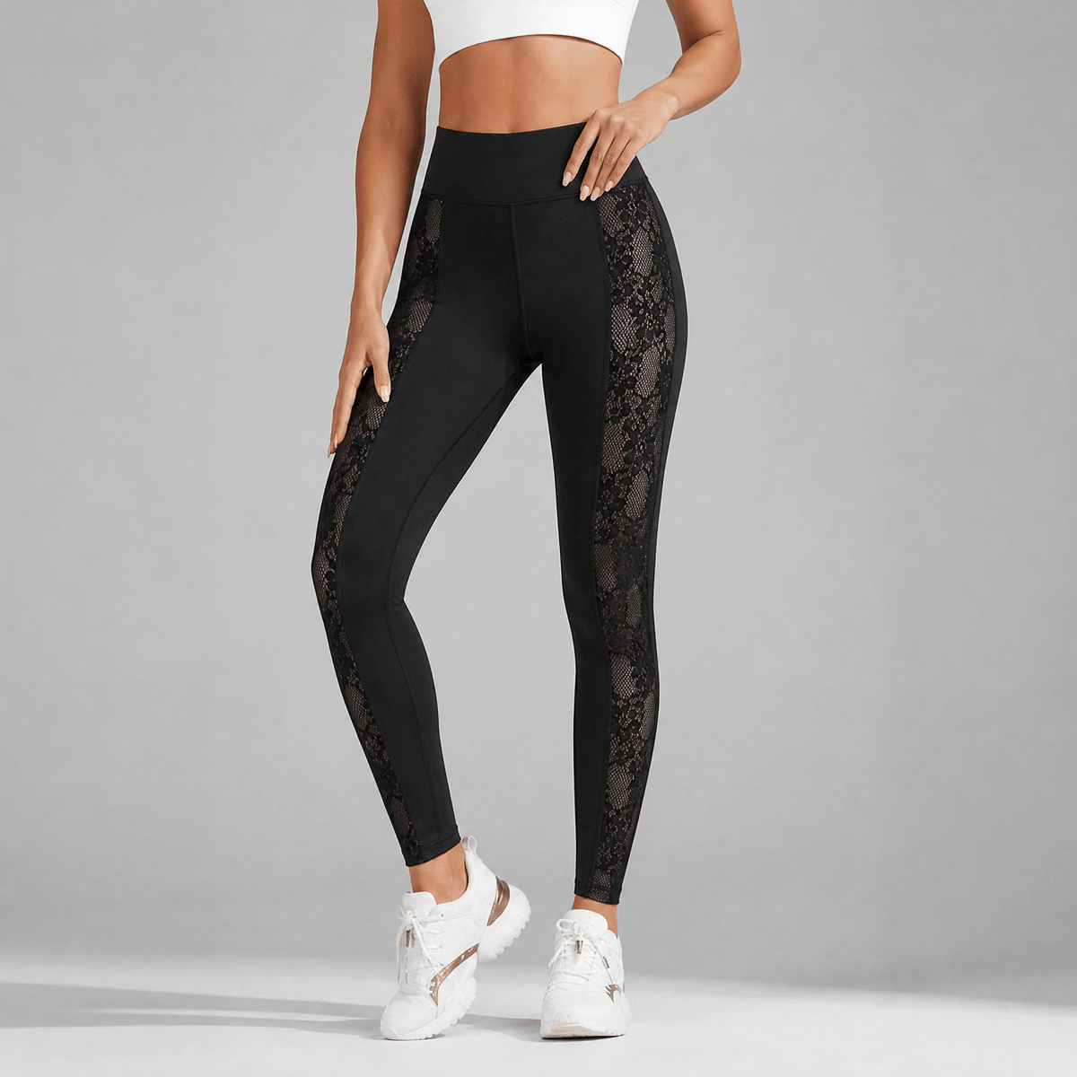 Luxefit Mesh Leggings - Women's High Waisted Leggings