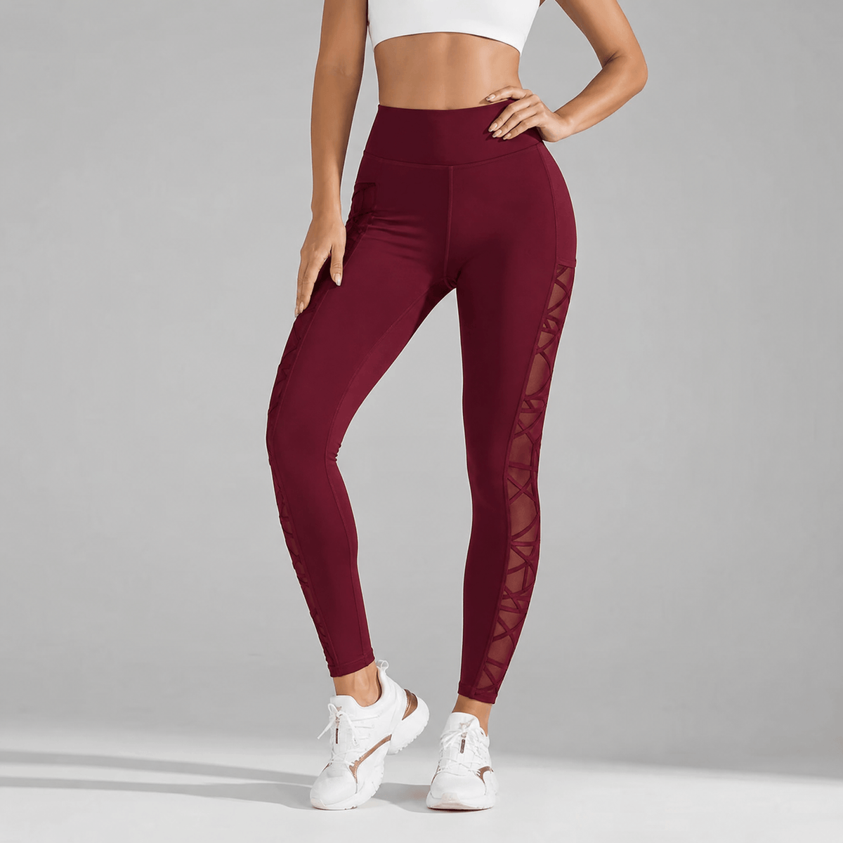 Luxefit Mesh Leggings - Women's High Waisted Leggings