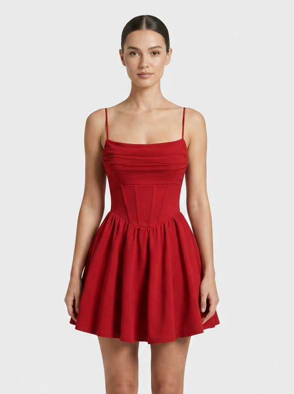Beatrix Corset Dress - Women's Skater Mini Dress
