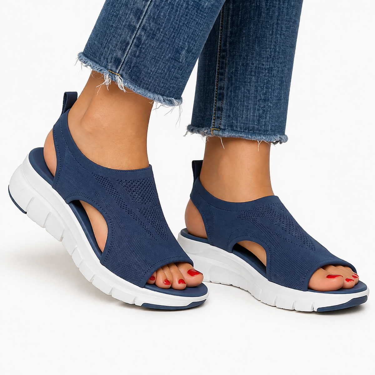 Orthopaedic Walking Shoes - Women's Knit Slip-On Shoes