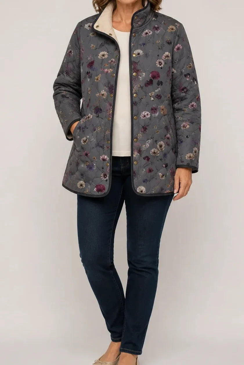 Wearbella Floral Puffer Jacket - Women's Quilted Jacket