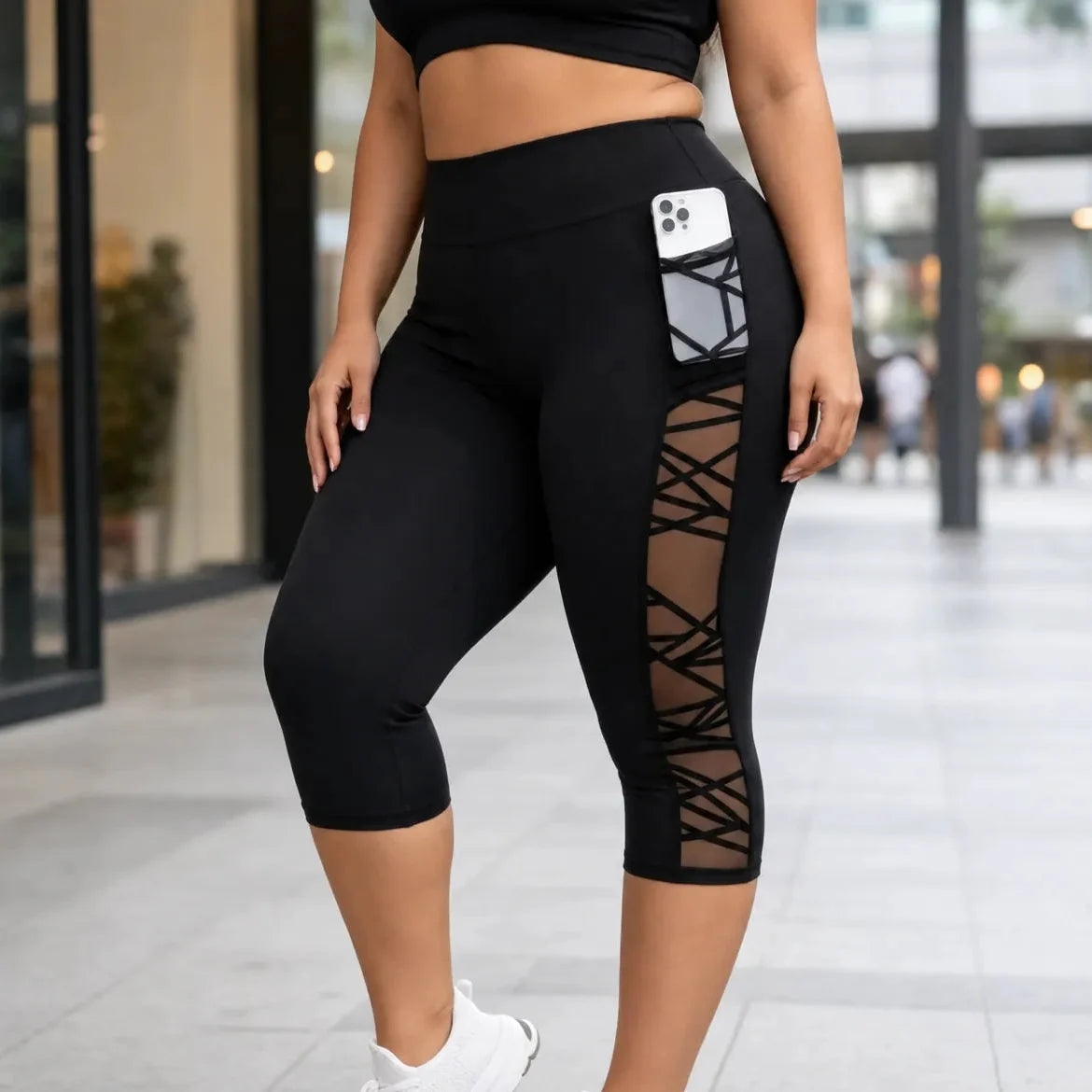 Flexora Capri Leggings - Mesh Side Women's Gym Leggings