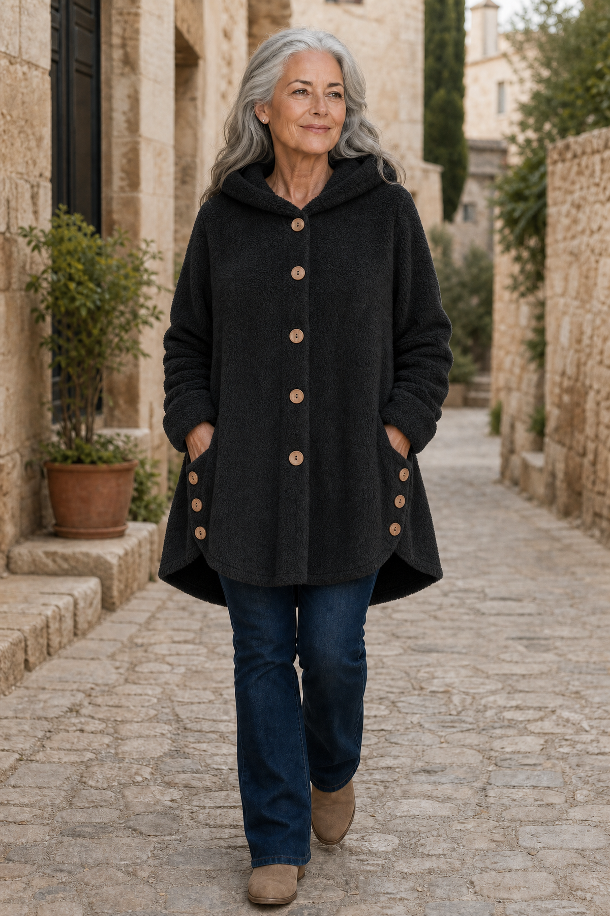 Fenwick Fleece-Look Shirt Jacket - Women's Button-Front