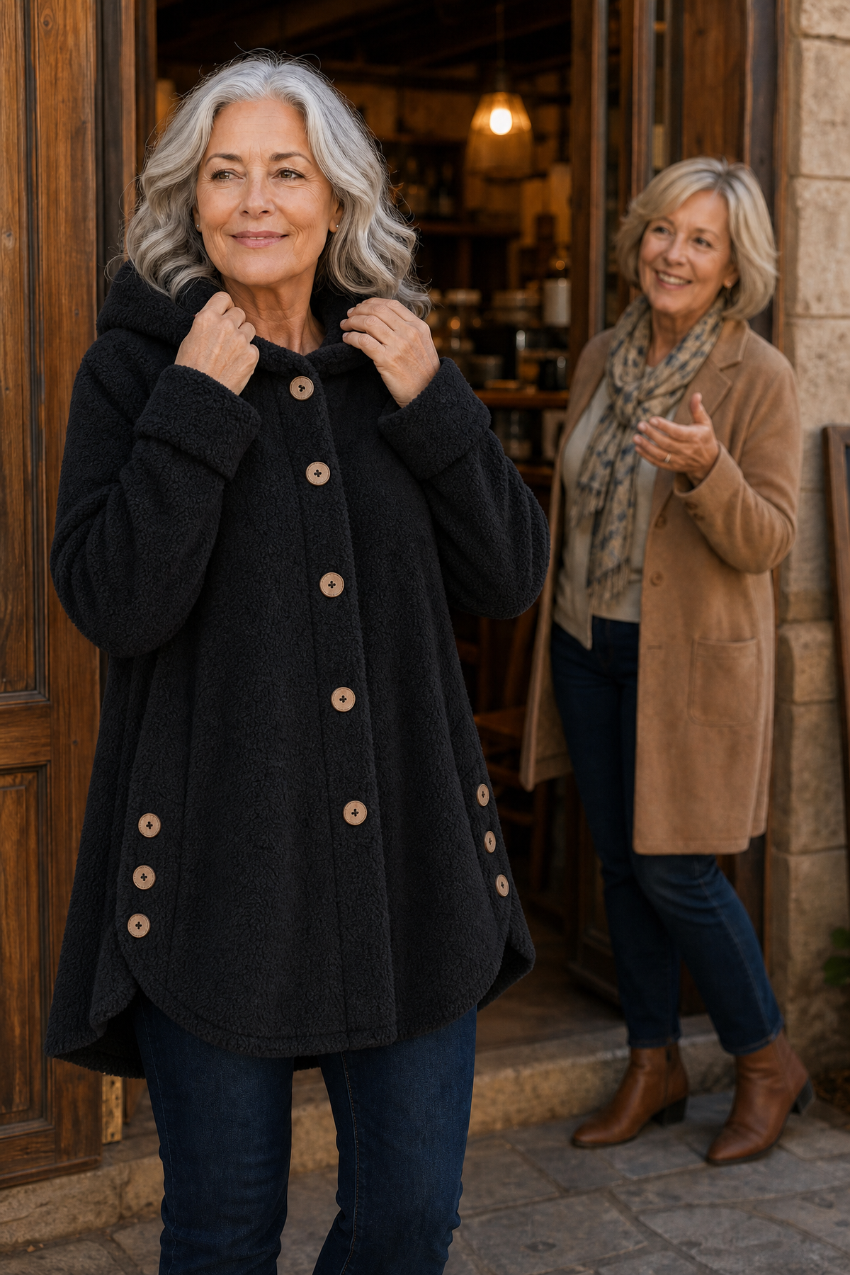 Fenwick Fleece-Look Shirt Jacket - Women's Button-Front