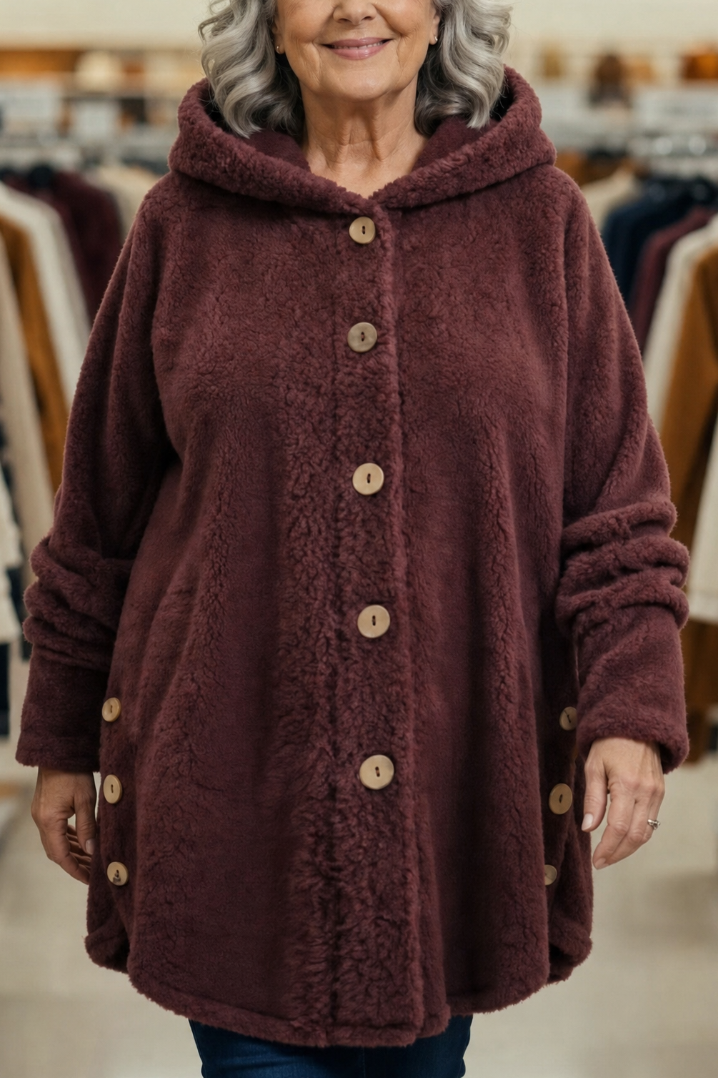 Fenwick Fleece-Look Shirt Jacket - Women's Button-Front