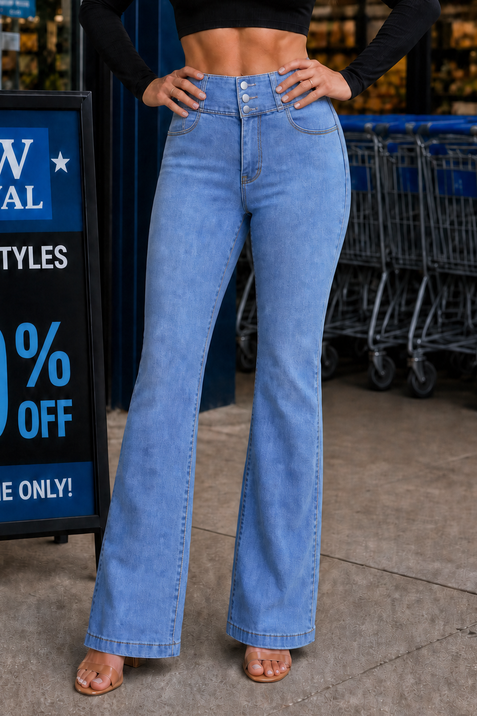 Flarelyn Flare Jeans - High Waisted Stretch Women's Jeans