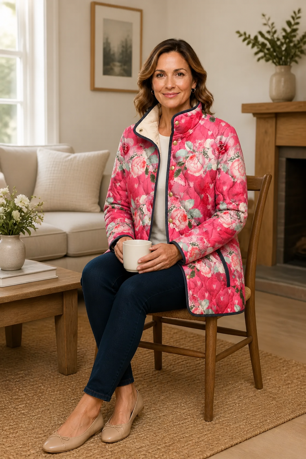 Wearbella Floral Puffer Jacket - Women's Quilted Jacket