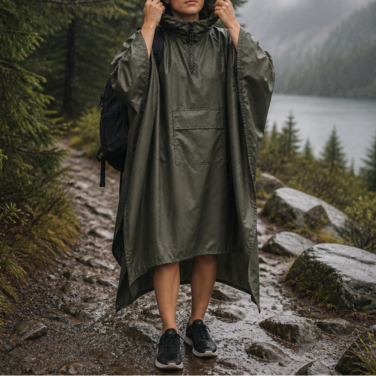 Zipdri Packable Rain Poncho - Women's Full-Zip Hooded