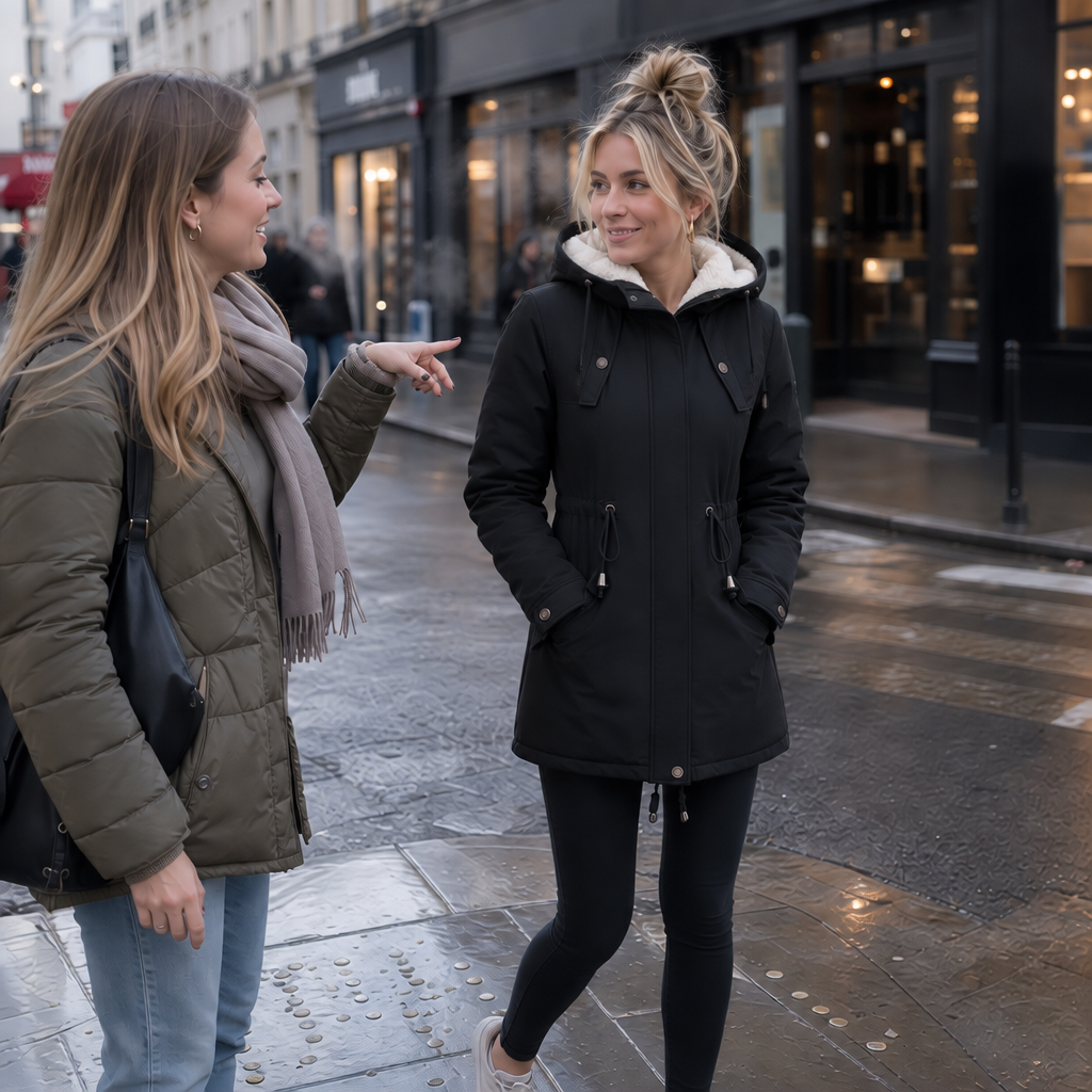 Warmbella Fleece-Lined Padded Parka - Women's Hooded Coat
