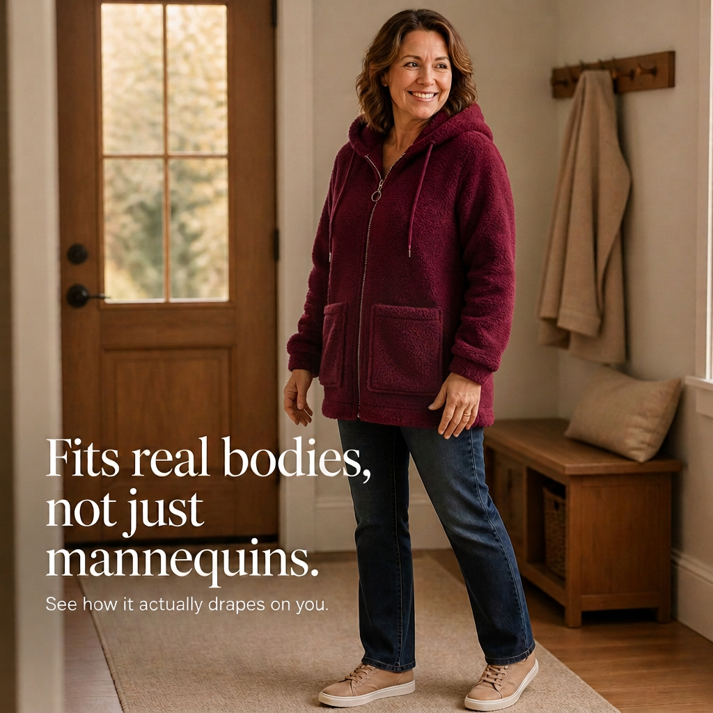 Cozamora Sherpa Fleece Zip-Up Hoodie - Women's Oversized