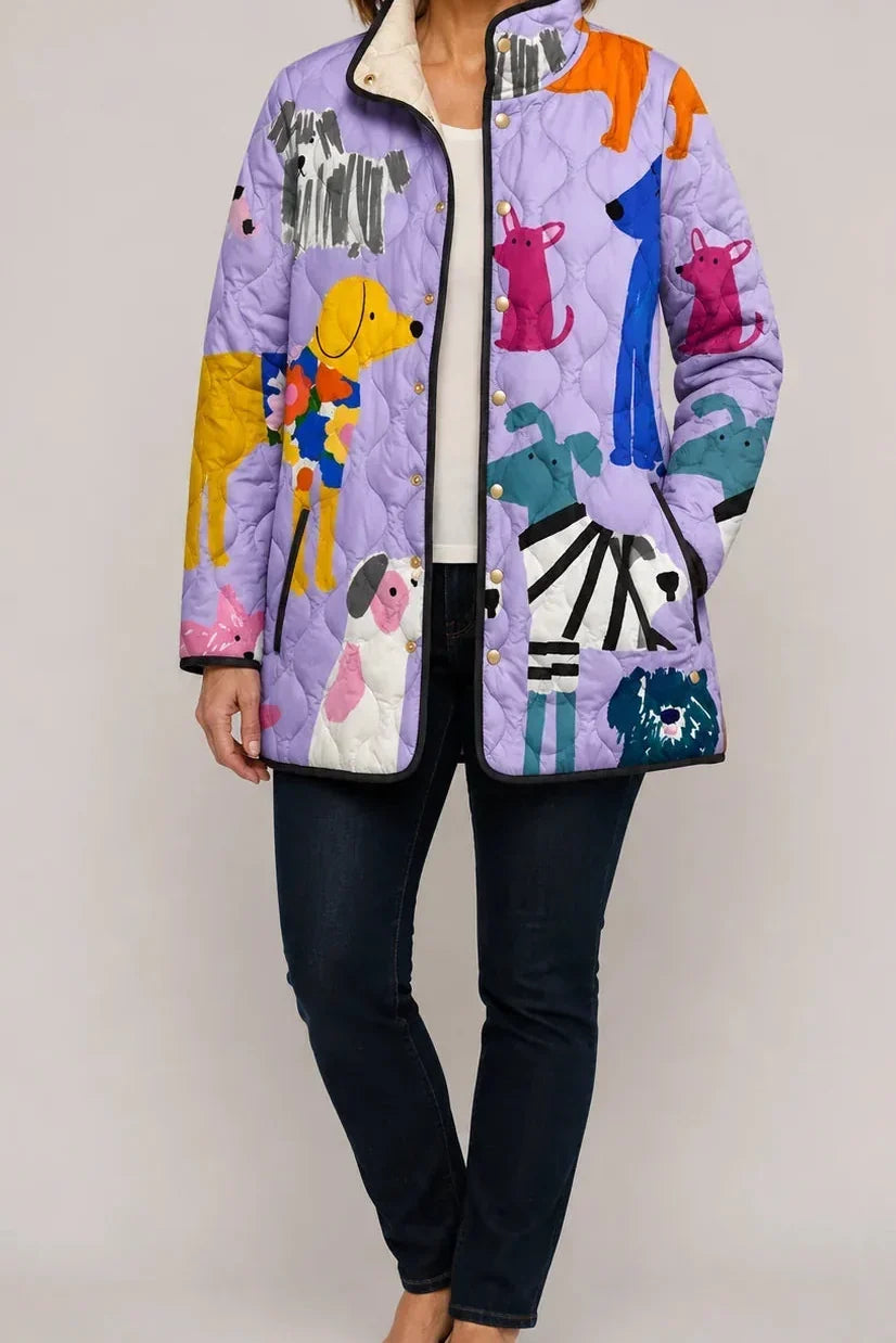 Wearbella Floral Puffer Jacket - Women's Quilted Jacket