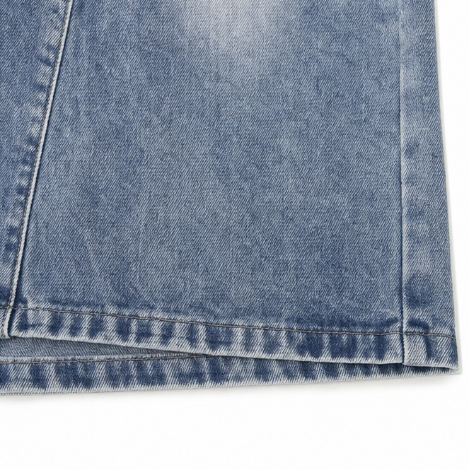 Saviera Denim Maxi Skirt - Women's Asymmetric Slit Skirt