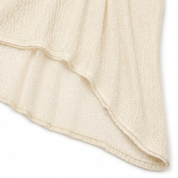 Solvera Open Knit Top - Women's Batwing High Low Top