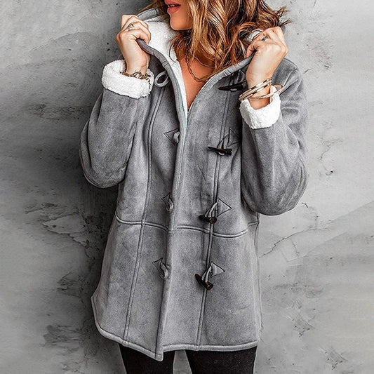 Plushbelle Faux Shearling Coat - Women's Hooded Winter Coat