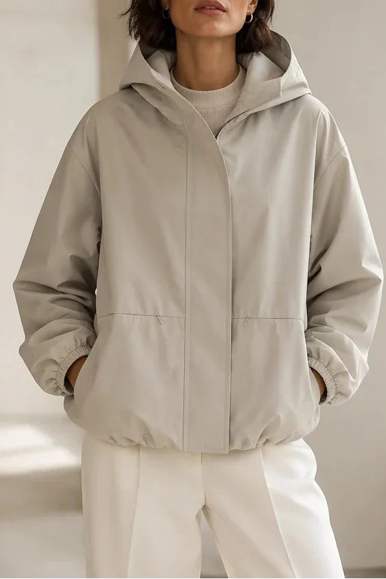 Veluna Balloon Hem Windbreaker - Women's Lightweight Jacket