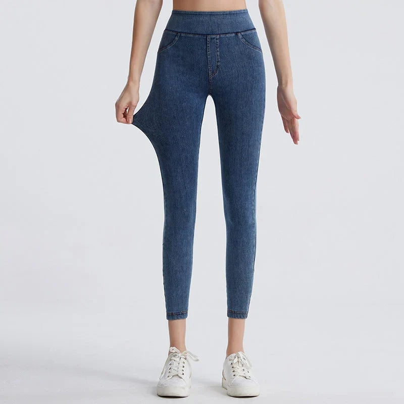 Slimwaist Tapered Jeans - High Rise Stretch Women's Jeans