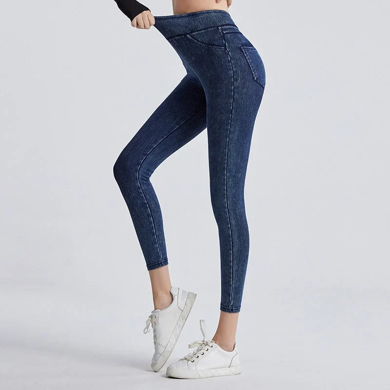 Slimwaist Tapered Jeans - High Rise Stretch Women's Jeans