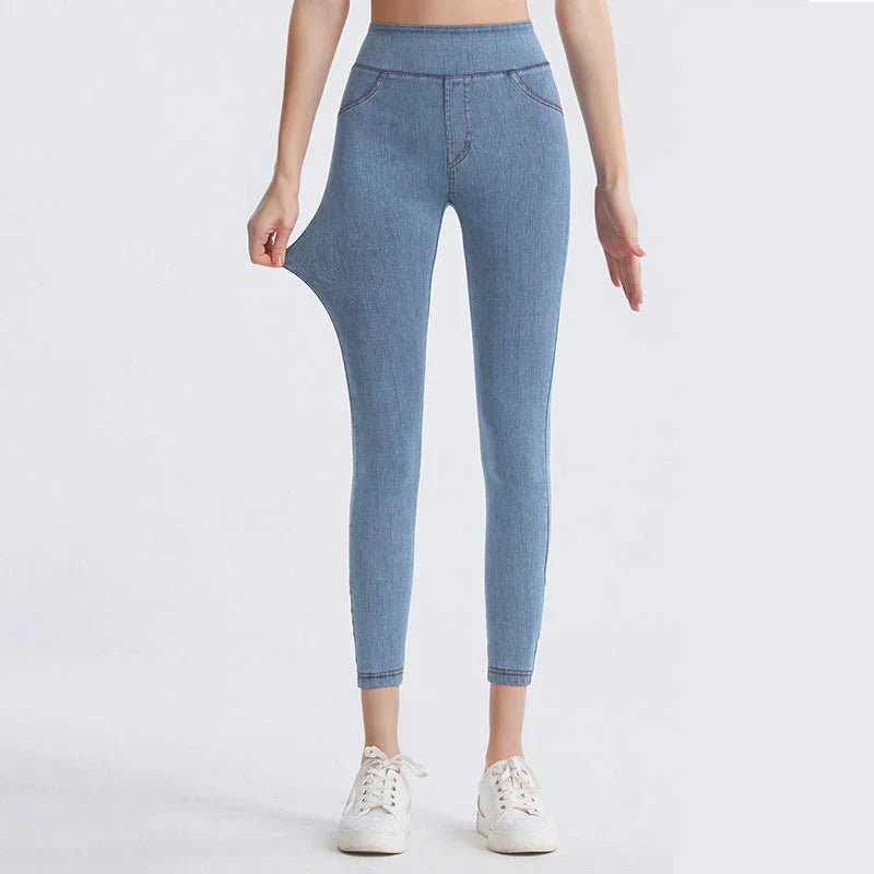 Slimwaist Tapered Jeans - High Rise Stretch Women's Jeans