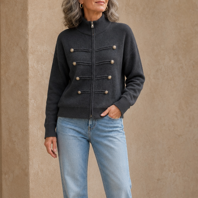Zipelle Two-Way Zip Cardigan - Women's Sweater Jacket