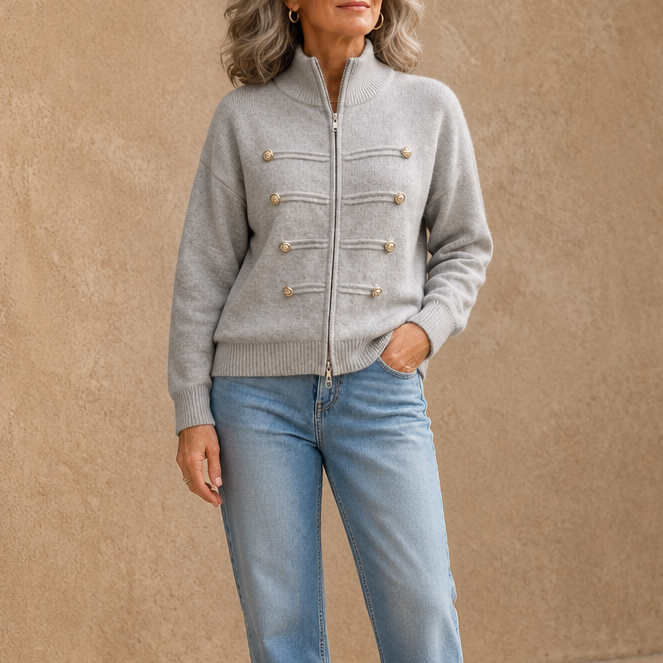 Zipelle Two-Way Zip Cardigan - Women's Sweater Jacket