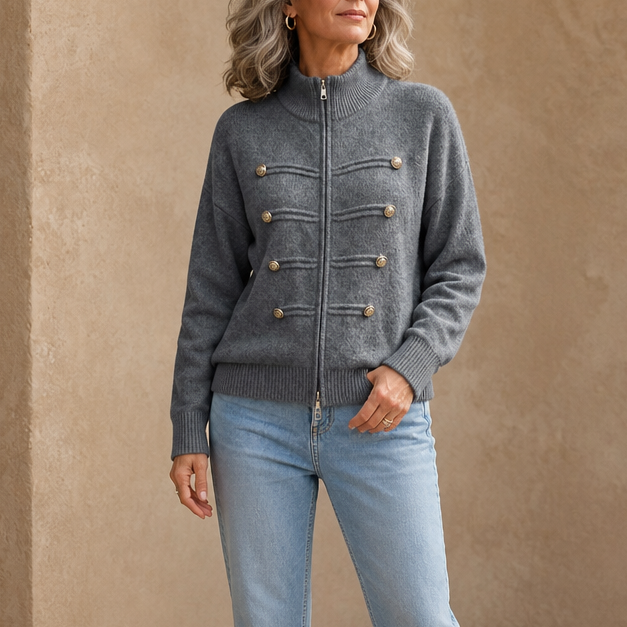 Zipelle Two-Way Zip Cardigan - Women's Sweater Jacket