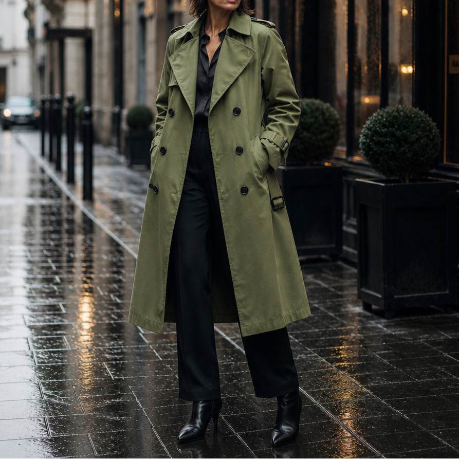 Mayfield Long Trench Coat - Women's Double-Breasted Coat