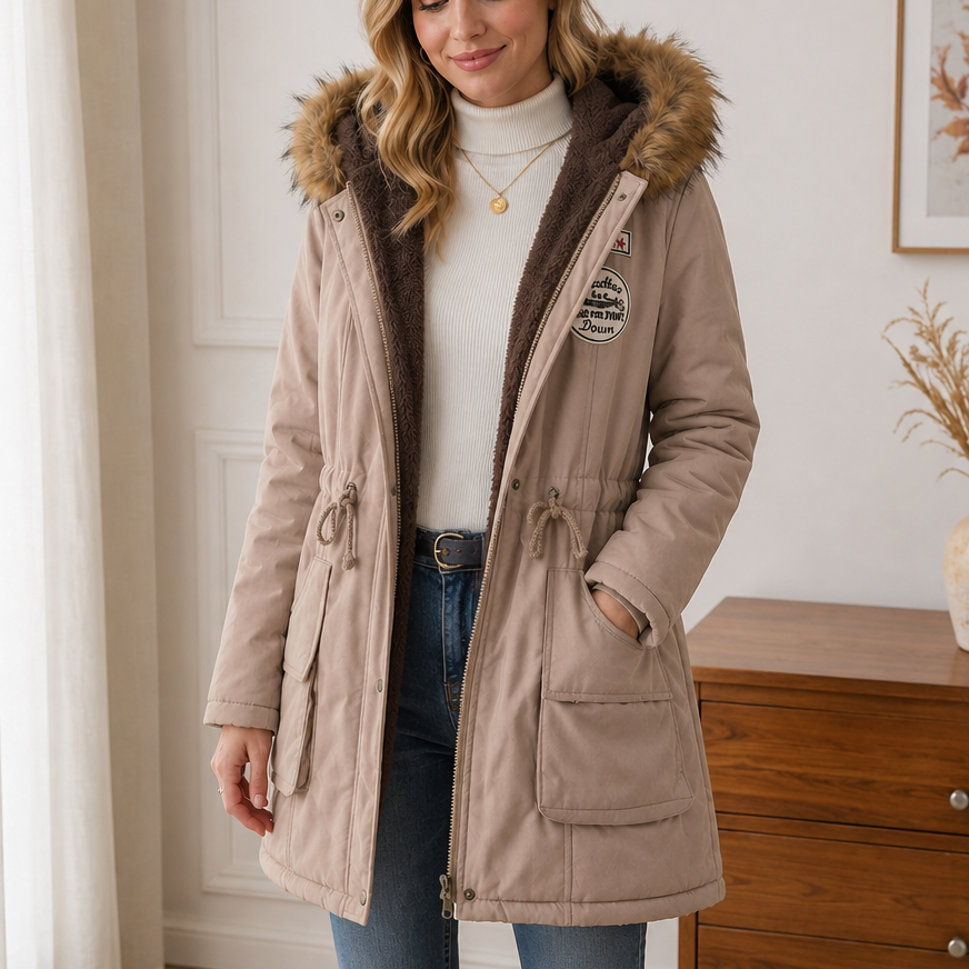Velora Fur-Hooded Parka - Women's Lined Winter Coat