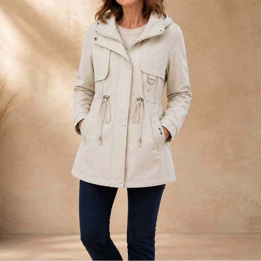 Midluna Mid-Length Parka - Women's Adjustable Waist Coat