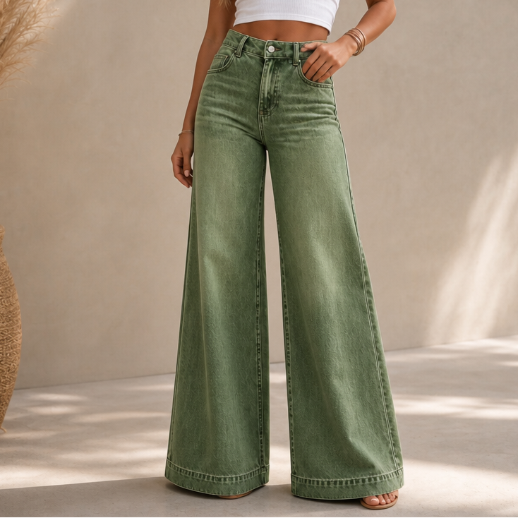 Elongue Wide Leg Jeans - High Rise Extra Wide Women's Jeans