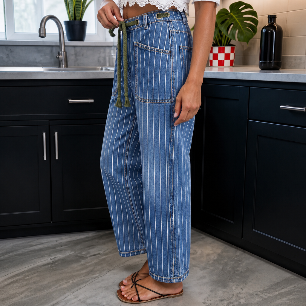 Lunaline Stripe Jeans - Vertical Stripe Women's Jeans