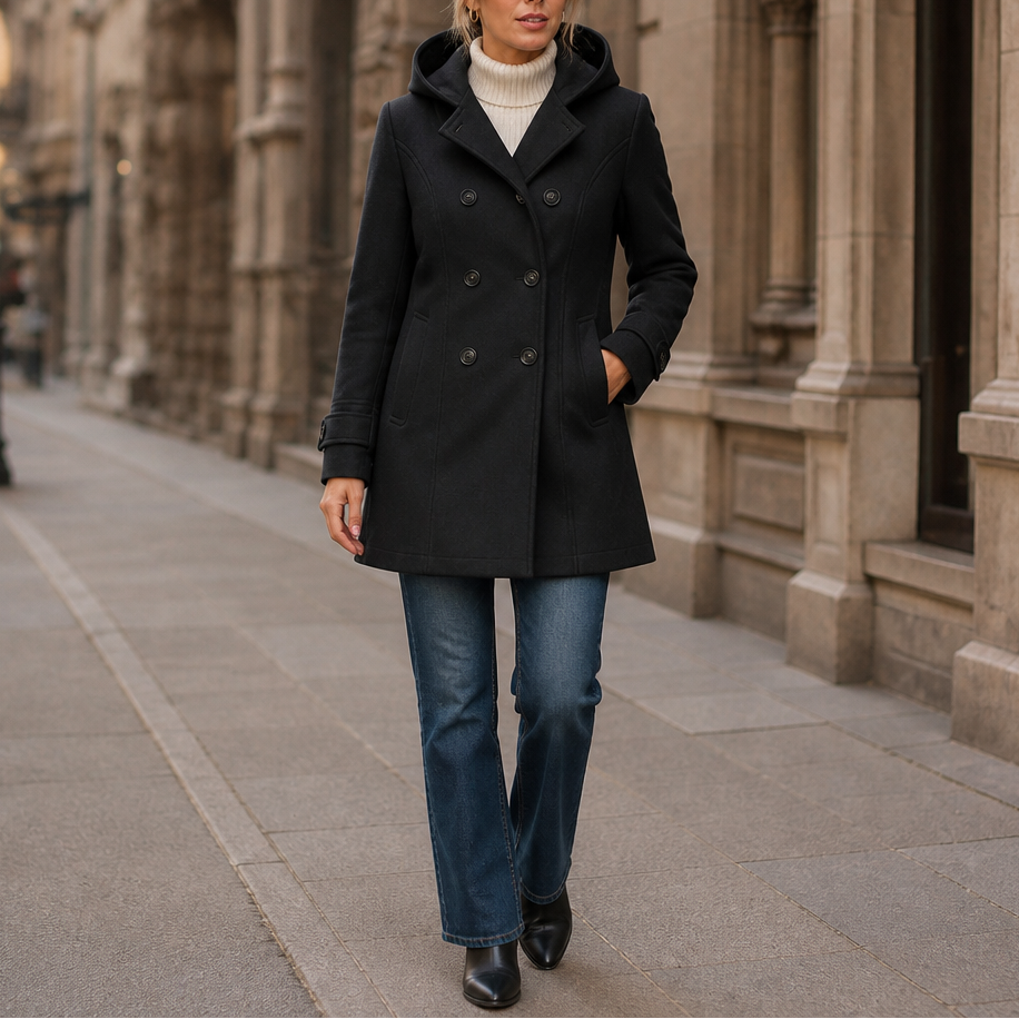 Mayfield Hooded Peacoat - Women's Double Breasted Coat