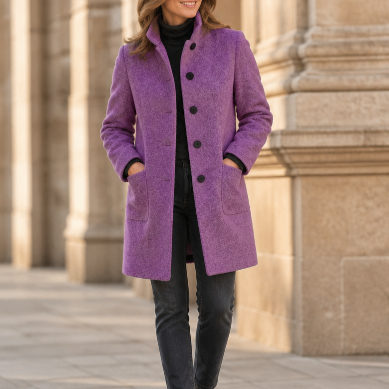 Vintelle Stand Collar Coat - Vintage-Style Women's Coat
