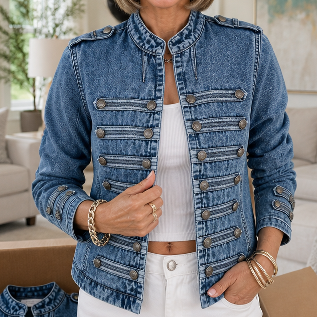Fielden Military Collar Jacket - Women's Cropped Jacket
