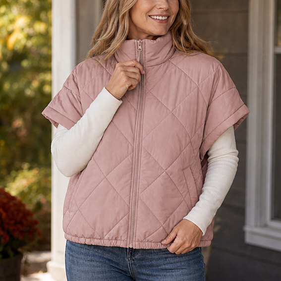 Quilta Diamond-Quilted Gilet - Relaxed Fit Women's Vest