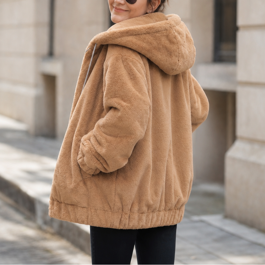 Cozyline Plush-Lined Gilet - Hooded Women's Pocket Vest