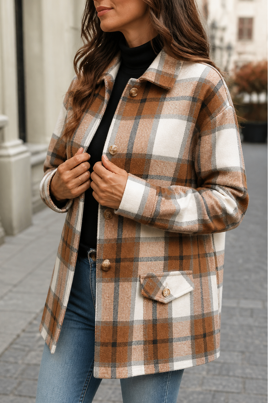 Shackston Plaid Shirt Jacket - Women's Relaxed Shacket