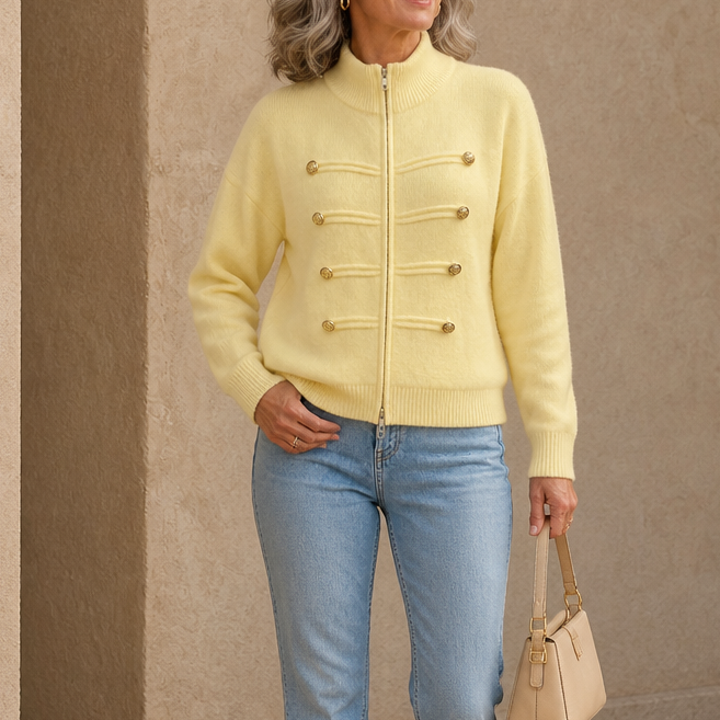 Zipelle Two-Way Zip Cardigan - Women's Sweater Jacket
