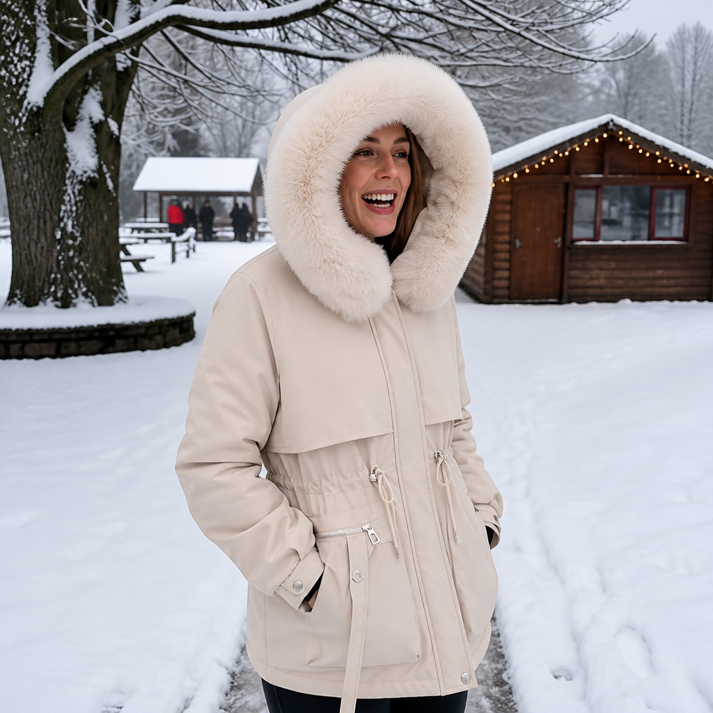 Duvella Faux Fur Hood Puffer Coat - Women's Winter Parka