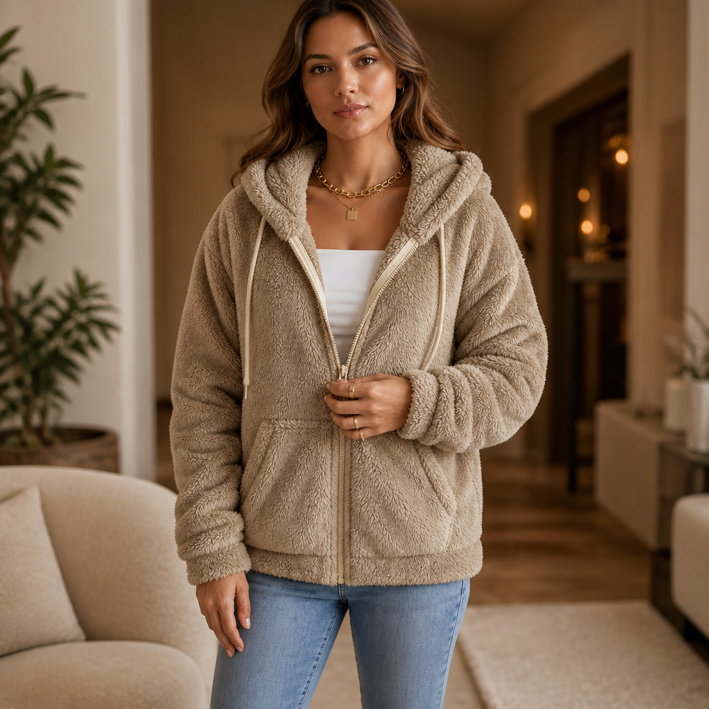 Cloudhug Hooded Plush Zip-Up Jacket - Women's Fleece Jacket