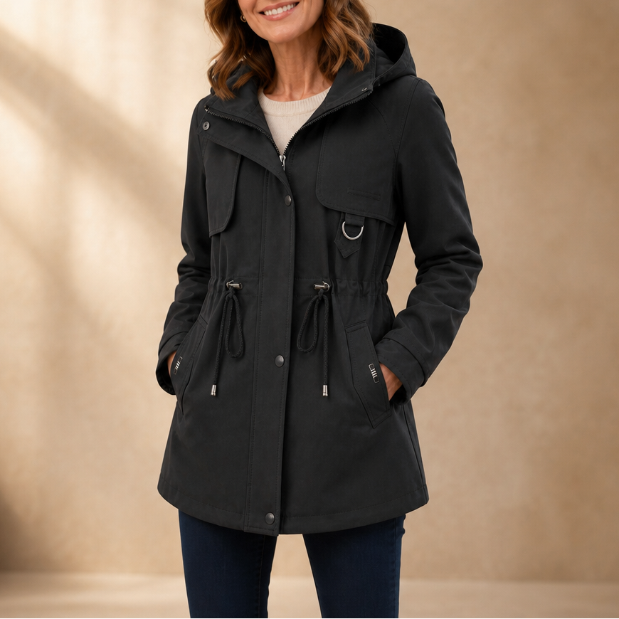 Midluna Mid-Length Parka - Women's Adjustable Waist Coat