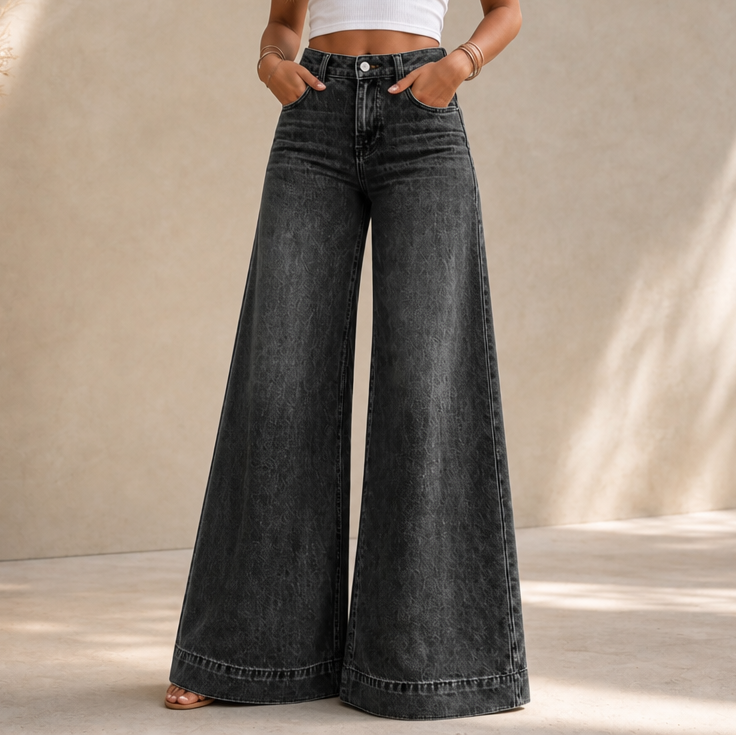 Elongue Wide Leg Jeans - High Rise Extra Wide Women's Jeans