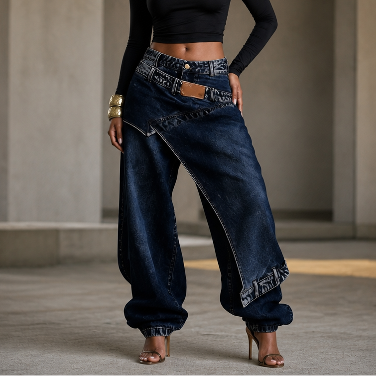 Wearlyn Wrap Waist Jeans - Women's Wide Leg Jeans