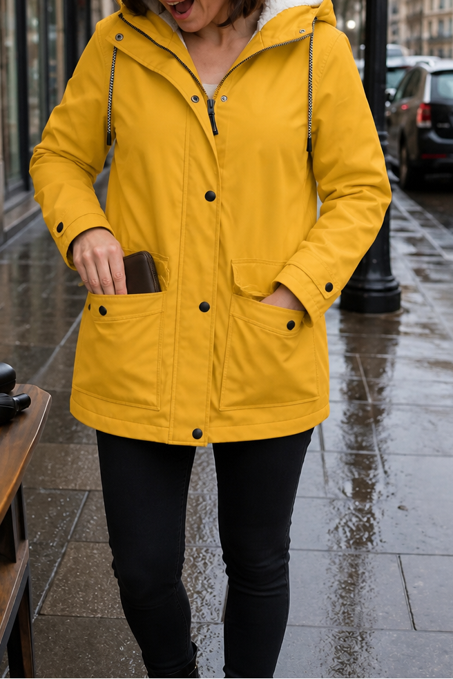 Windloft Plush-Lined Jacket - Hooded Women's Rain Coat