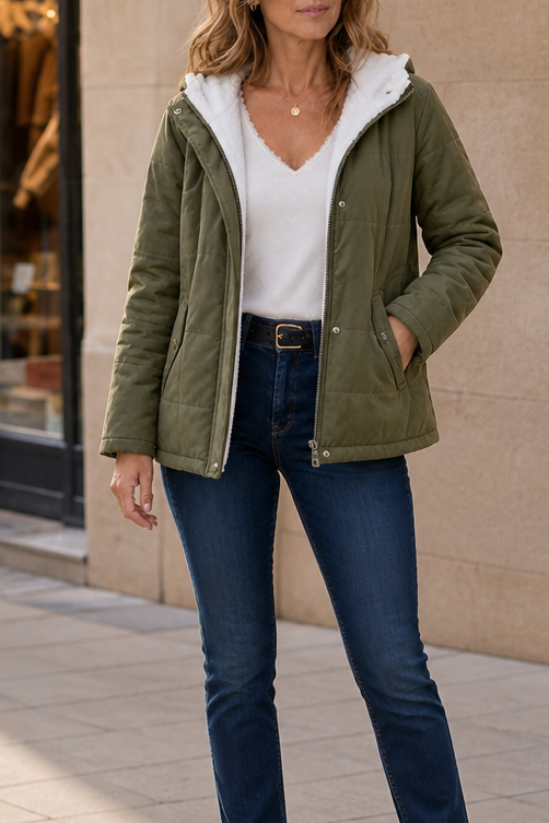 Coldbourne Hooded Puffer Jacket - Women's Thick Padded Coat