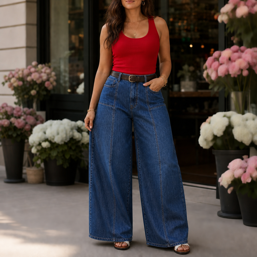 Wearbella Wide Leg Jeans - Button Fly Women's Jeans