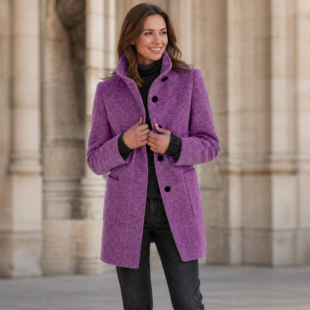 Standelle Stand Collar Coat - Button Front Women's Coat