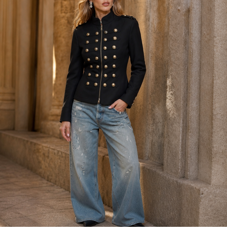 Mayfair Military Jacket - Stand Collar Women's Party Jacket